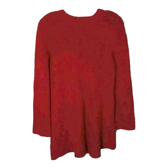Peruvian Connection Burgundy Baby Alpaca Fuzzy Sweater Dress XS Academia Boho - Picture 4 of 6